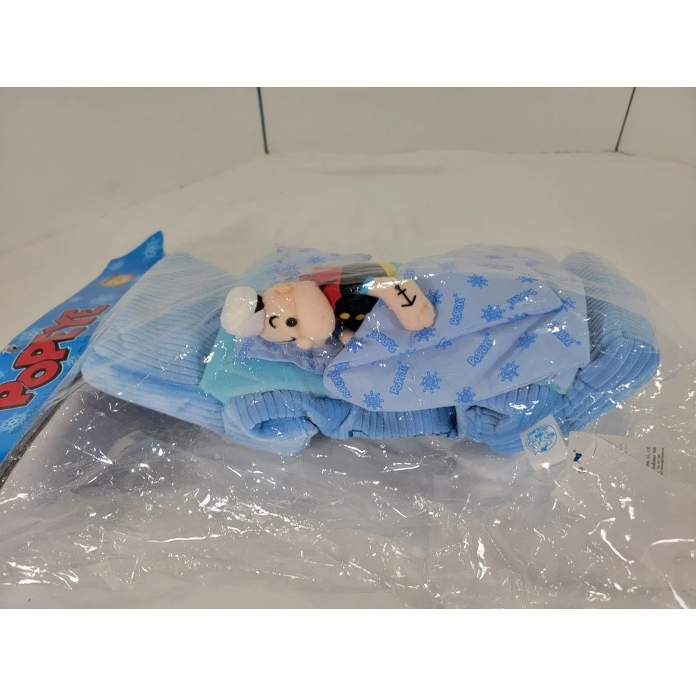 Popeye The Sailor Stuffed Plush Toy 2005 Bed Blue NIP NOS New Toy Collector‎